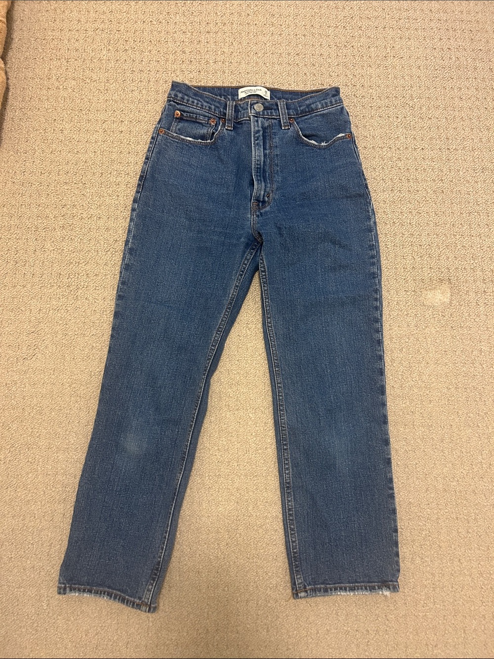 Abercrombie & Fitch Women's Ankle Straight Ultra High Rise Jeans